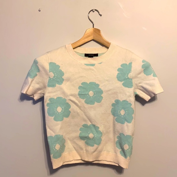 Retro Floral Sweater Tee - Picture 1 of 3